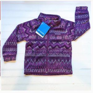 NWT Columbia Fleece Jacket Girls Size 3T Full Zip